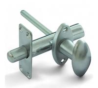 Catenaccio a cremagliera da infilare in ottone cromo satinato con pistone scorrevole ideale per sicurezza porte e finestre