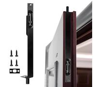 Catenaccio A Filo Porta, Scorrevole Scomparsa, Per Bordo Porta Con Doppia Apertura Di Sicurezza, Doppia, Terrazza, In Legno, Serratura Finestra (Nero)