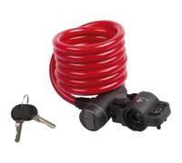 Catenaccio a spirale con supporto a clip, rosso, 1,8 m, S 10.18 di M-WAVE