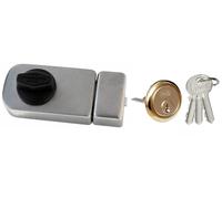 Catenaccio Aggiuntivo 60 Catenaccio Per Porta + Cilindro Esterno Pomello Grigio