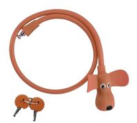 Catenaccio Bici, Lucchetto Bici Bambina, con 2 Chiavi, Lucchetti Bici Bambina, a Forma di Biscotto, da 70 cm, Accessori Bicicletta Bambini per Armadio Portatile Fornitura Bici Marrone Metallo