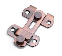 Catenaccio, chiavistello Cancello con chiavistello scorrevole da 180 gradi in acciaio inossidabile e chiusura multicolore for ante dell'armadio(L Red Patina)