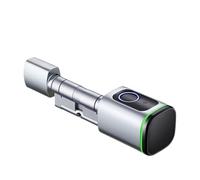 Catenaccio da infilare for serratura digitale intelligente con 2 modi di lunghezza regolabile del cilindro, password for impronte digitali, chiave APP, sblocco della scheda IC(S1-slivery,45 and 45)