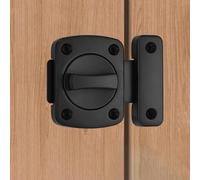 Catenaccio in lega di zinco, porta di sicurezza, chiavistello, gancio, per sicurezza, casa, bagno, camera da letto, toilette, piccolo chiavistello (nero)