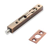 Catenaccio per porta, 1 serratura a catenaccio scorrevole nascosta - Catenaccio a filo resistente for porte finestre, in legno e composite(Red Patina,6in)