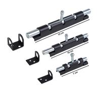 Catenaccio Per Porta Zincato Nero 7 10 15 Cm