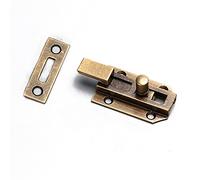 Catenaccio per porte, 1 chiavistello scorrevole in ottone - Serratura di sicurezza for porta for la privacy(Antique Bronze,4cm)