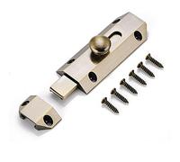 Catenaccio per porte, 1 serratura a bullone for porta scorrevole interamente in rame - Chiusura a prova di bambino durevole for casa, fienili e officine(Green Patina)