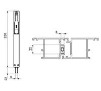 Catenaccio per serramenti TIZIANO Domatic Linea Sistema C3722B