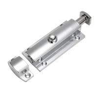 catenaccio porta 1/3/5PCS 4 Pollici In Lega di Alluminio Argento Cancello Finestra Sicurezza Tirare Anello Rimbalzo della Molla Porta Bullone Chiusura Automatica porta Blocco(3PCS)