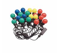 Catenaria 10 mt per 20 lampadine Led mini globo multicolore IP44 V-TAC VT-71020