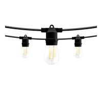 Catenaria da 10m IP65 con 10 Portalampada E27 Nero