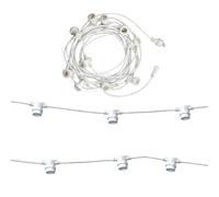 Catenaria LED E27 10m 15 Portalampada Bianca IP65 220V Prolungabile