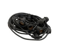 Catenaria LED E27 11m 14 Portalampade Nera IP54 220V Prolungabile