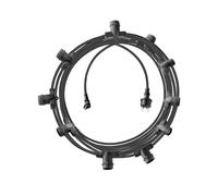 Catenaria Luminosa con 10 Portalampada Attacco E14 Cavo Lunghezza 5 metri IP44