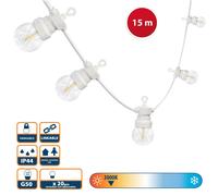 Catenaria luminosa prolungabile con 20 lampadine LED (IP44) - Velamp