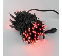 Catenaria Natalizia LED 11.6m IP65 Cavo VERDE Luce ROSSO Colore Rosso 620 - 625 °K