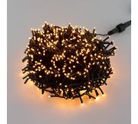 Catenaria Natalizia LED 19.1m IP44 Cavo VERDE Colore Bianco Caldo 2200 - 2300 °K