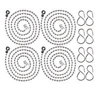 Catene a Innesto a Sfera Catena per Rubinetto Lavello Vasca Tappo in Acciaio Inox per Bagno con S Gancio per Forniture per Vasche da Bagno, 23.6 Pollici Lunghezza (4 Pezzi)