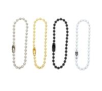 Catene a sfere Catene con perline a sfera rotonde da 500 pezzi 10/12 cm sfuse con connettore for gioielli con ciondolo fai da te(Gold,10cm)