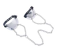 Catene bondage per seno in acciaio inox - fissaggio regolabile con barra di supporto e sprezzatore, set pinze per capezzoli BDSM per donna, accessorio fetish per giochi di ruolo