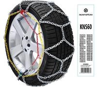 Ricambycar Catene da Neve 9 mm gruppo 60 Omologate Italia EN 16662-1, Montaggio Rapido, Catene auto Adatte ai pneumatici di suv e utilitarie