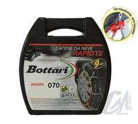 Catene Neve a Rombo Autobloccanti Acciaio 9mm 600-13 Montaggio Rapido Bottari