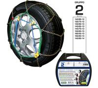 Catene da Neve a Rombo in Acciaio 9mm Grip Tech Misura 155/70-12 Gruppo 2 Cora