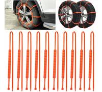 Catene da neve antiscivolo per auto 165-285 mm, cinghie di serraggio pneumati...