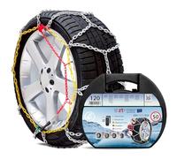 Catene Da Neve Auto Macchina In Metallo 9 mm Omologate Montaggio Rapido Per Auto Macchina Furgone SUV Camion Tensionatore Autobloccante (Misura 120)