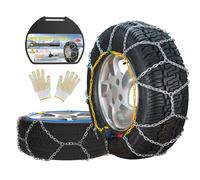Catene da Neve Automatica, 2 Pezzi x 12 mm, Installazione Rapida di Catene da Neve in 1 Minuto con Tenditore Automatico, Catena Universale di Trazione per Auto, Pick-up e SUV(HKN 110)