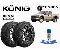 CATENE DA NEVE KONIG 12MM PER CHEVROLET COLORADO 03-08 235/75R15 GR 245 XG12PRO