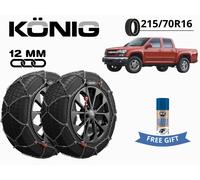 CATENE DA NEVE KONIG 12MM PER CHEVROLET COLORADO 08-12 215/70R16 GR 235 XG12PRO
