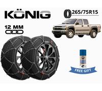 CATENE DA NEVE KONIG 12MM PER CHEVROLET COLORADO 2012- 265/65R17 GR 265 XG12PRO