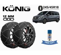 CATENE DA NEVE KONIG 12MM X12PRO GR 235 245/45 R18 PER MERCEDES CL V (W447) 2014