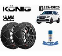 CATENE DA NEVE KONIG 12MM X12PRO GR 255 255/45R20 PER MERCEDES GLE AMG (W166)