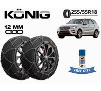 CATENE DA NEVE KONIG 12MM X12PRO GR 255 255/55R18 PER MERCEDES CL M (W166) 11-15