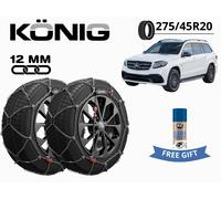 CATENE DA NEVE KONIG 12MM X12PRO GR 265 275/45R20 PER MERCEDES GLS AMG (X166)