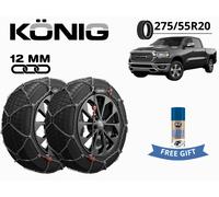 CATENE DA NEVE KONIG 12MM XG12PRO GR 274 275/55 R20 PER RAM 1500 (DT) + OMAGGIO