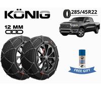 CATENE DA NEVE KONIG 12MM XG12PRO GR 274 285/45 R22 PER RAM 1500 (DT) + OMAGGIO
