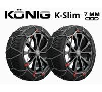 CATENE DA NEVE KONIG K-SLIM 7MM 225/50R16 GRUPPO 95 OMOLOGATE PASSARUOTA STRETTO
