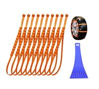 Catene da Neve per Auto, 10 Pezzi Fascette Antiscivolo per Pneumatici Invernali Universali Catene da Neve per Pneumatici Invernali Antiscivolo per Auto,Camion,SUV,Veicoli di Emergenza