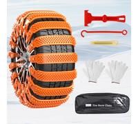Catene da Neve per Auto Ninonly 10Pcs Riusabili Antiscivolo Catene Auto Universali per Veicolo Auto Camion SUV Adatte per Pneumatici Larghezza 165mm-255mm per Fango,Sabbia,Neve, Ghiaccio,Fuoristrada