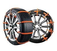 Catene da Neve per Auto per Citroen e-Mehari 2016-2023, Catene da Neve Antiscivolo per Auto Catene da Neve per Pneumatici Catena da Neve per Auto Fascette da Neve per Auto,30pcs-Orange