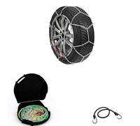 CATENE DA NEVE PER PNEUMATICI 235/85-16 CERCHIONI 16" (16113) GRUPPO 26.5 1 PAIO DI CATENE MAGLIA COMPATTA 16MM PER FUORISTRADA,SUV,FURGONI,CAMPER CATENA OMOLOGATA LAMPA EMERGENZA GHIACCIO