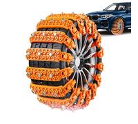 Catene da neve per pneumatici auto, 10 catene invernali riutilizzabili, antiscivolo, per pneumatici di minivan, roulotte e SUV, catene di trazione regolabili per deserto e tempeste