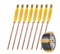 Catene Da Neve Per Pneumatici Di Autovetture - 8 Pezzi Antiscivolo Con Serraggio E Trazione,Catene Da Neve Per Ruote | Adatte Per Pneumatici Da 16.5 A 24.5 Cm Per Suv Autocarri Rv Pickup Minivan Duran