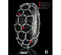 Catene da neve Weissenfels Alaska Pro 332 265 R25 10,5 mm V5119 Trattore Ruspa