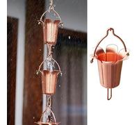 Catene da pioggia a forma di cono in metallo, Catene for la pioggia sospese for grondaie, tazze di raccolta dell'acqua piovana in rame, decorazioni for esterni, collegamento di scarico dell'acqua piov