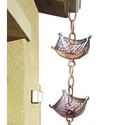 Catene da Pioggia Catena Antipioggia Catene da Pioggia Giapponesi Extra Lunghe, Catena Parapioggia In Metallo per Grondaie, Catene da Pioggia per Giardino di Casa e Giardino(Style1,200cm(6.5ft))